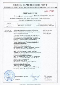 2017.06.19 Нижнеудинск - Приложение к сертификату Устройства поворотные, откидные, Siegenia-Aubi KG. ГОСТ 30777-2012